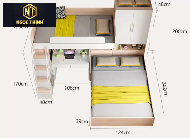 Giường tầng đa năng